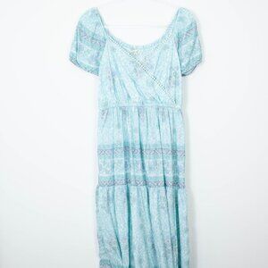 Lucky Brand Floral Faux Wrap Midi Dress Womens‎ Size Small